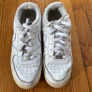 Nike Air Force Ones White Sneakers Size 6Y